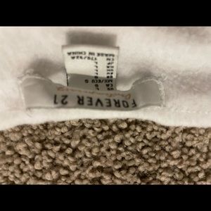 forever 21 crop white sweatshirt